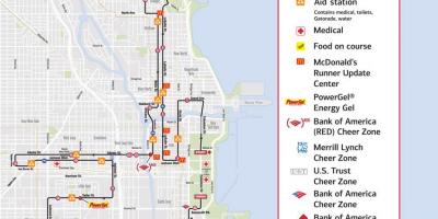 Chicago marathon race kartta