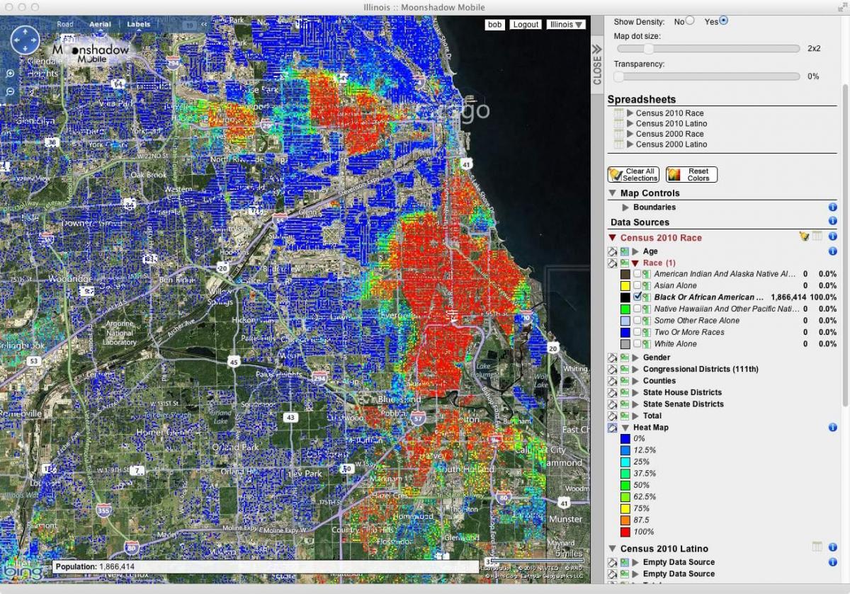 Chicago ammunta kuormittajat kartta