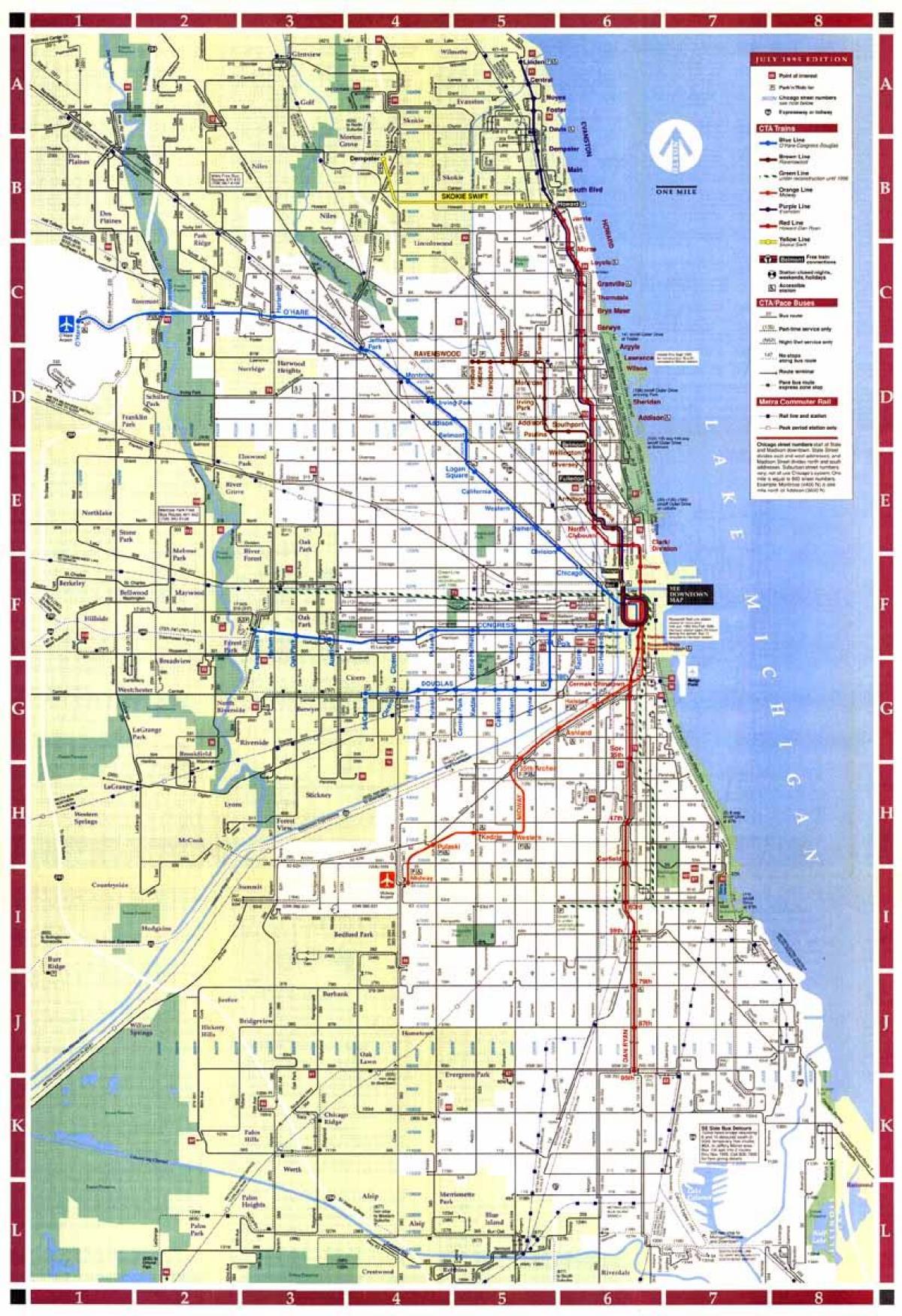 kartta Chicago city limits