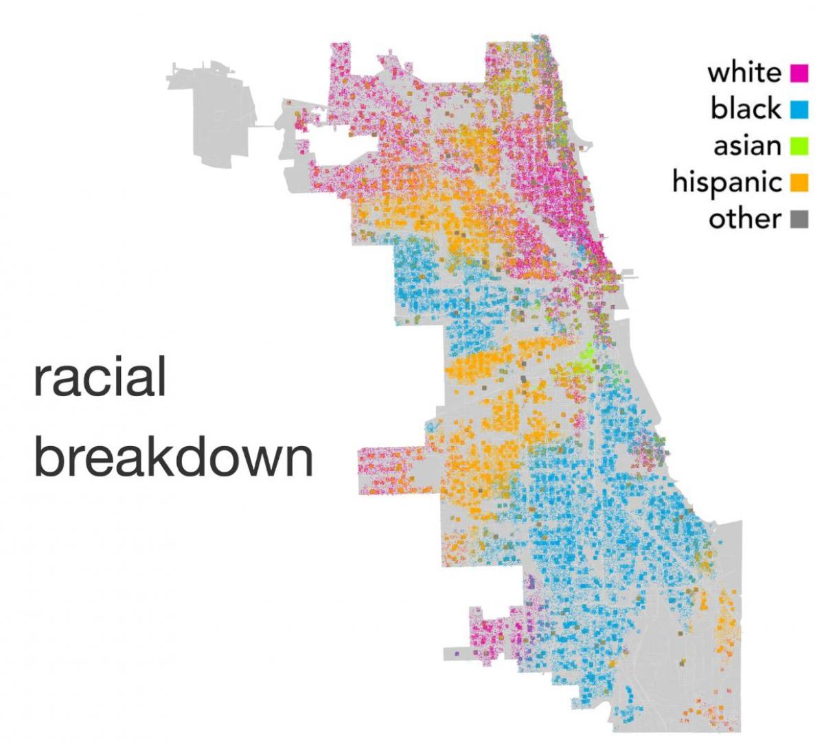 kartta Chicago etnisyys