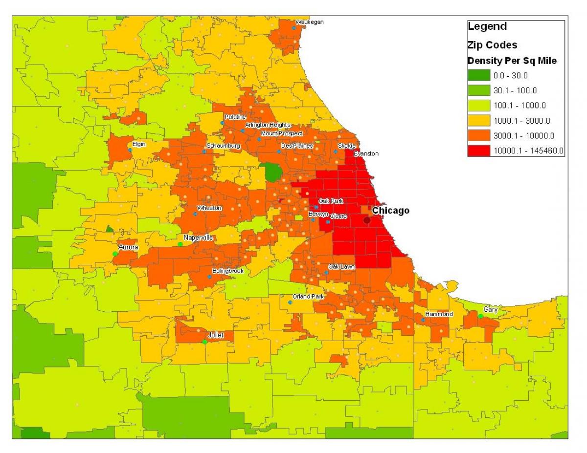demografinen kartta Chicago