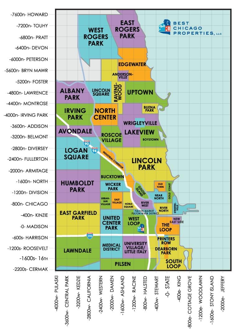 lähiöissä Chicago kartta