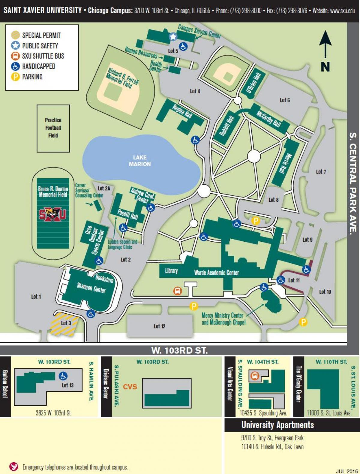 Chicagon yliopiston kampuksen kartta