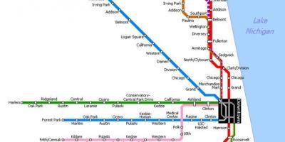 Kartta metro Chicago