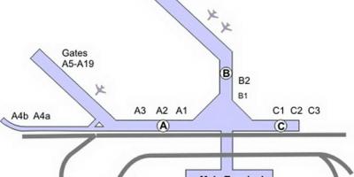 Kartta Chicago Midway lentokenttä