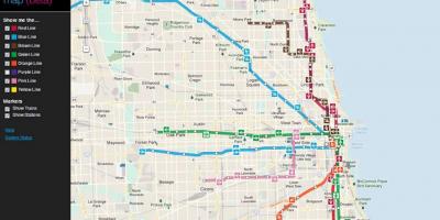 Chicagon julkisen liikenteen kartta