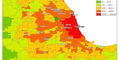 Demografinen kartta Chicago