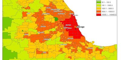Demografinen kartta Chicago