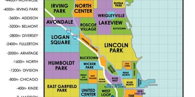 Lähiöissä Chicago kartta