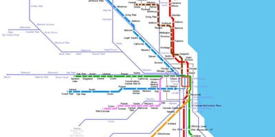 Chicago metro station kartta