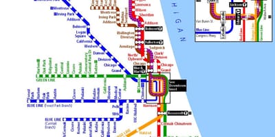 Metro Chicago kartta