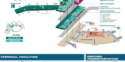 O ' Hare lentokenttä kartta terminal 3